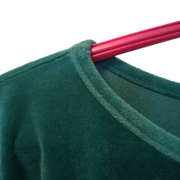 1970s Teal St Michael's Velour Dress Size 14 Mark & Spencer Perfect Condition - Picture 5 of 13